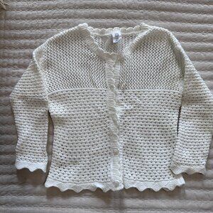 GAP TODDLER CROCHET COTTON CARDIGAN - SIZE 4